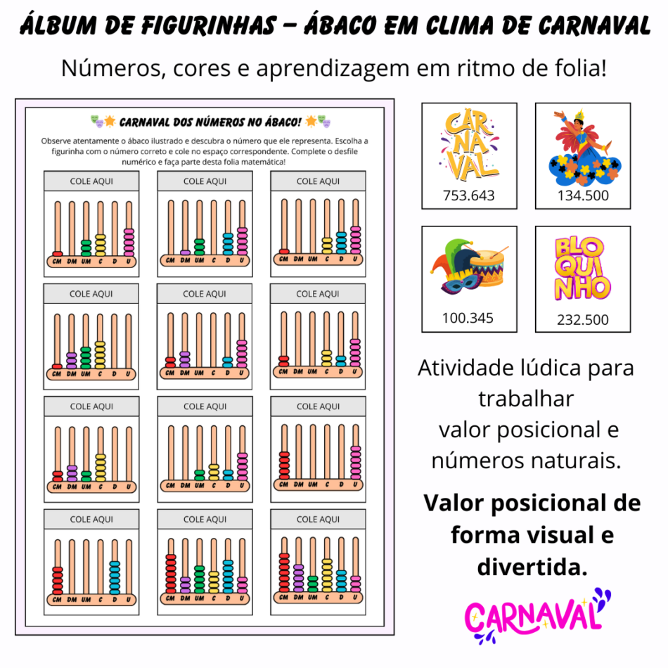 Carnaval dos Números no Ábaco!