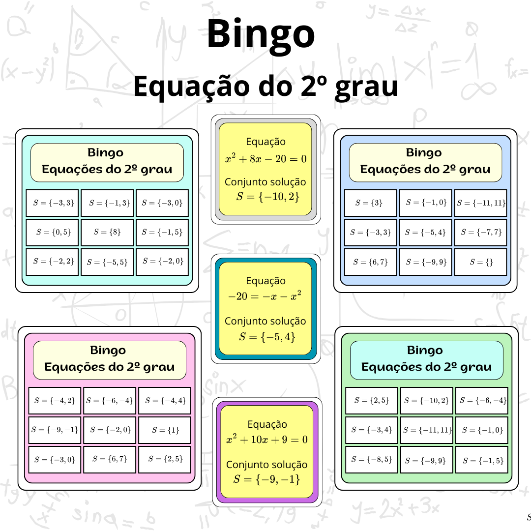 Equação do 2º grau - Bingo