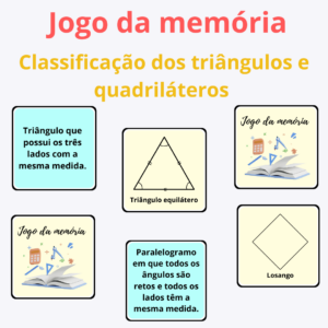 Classificação de triângulos e quadriláteros - Jogo da memória