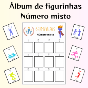 Álbum de Figurinhas da Número Misto com Tema da Olimpíada