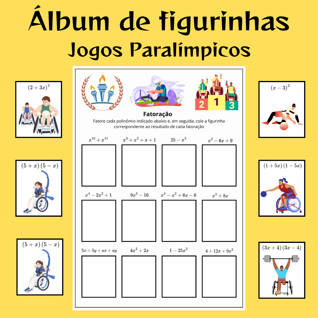 Fatoração com o Álbum de Figurinhas Paraolimpíadas