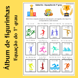 Álbum de Figurinhas com Equações do 1º Grau