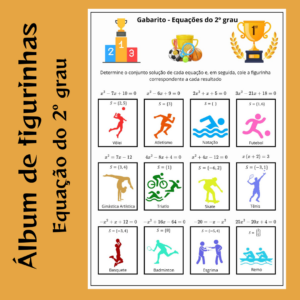 Álbum de Figurinhas com Equações do 2º Grau