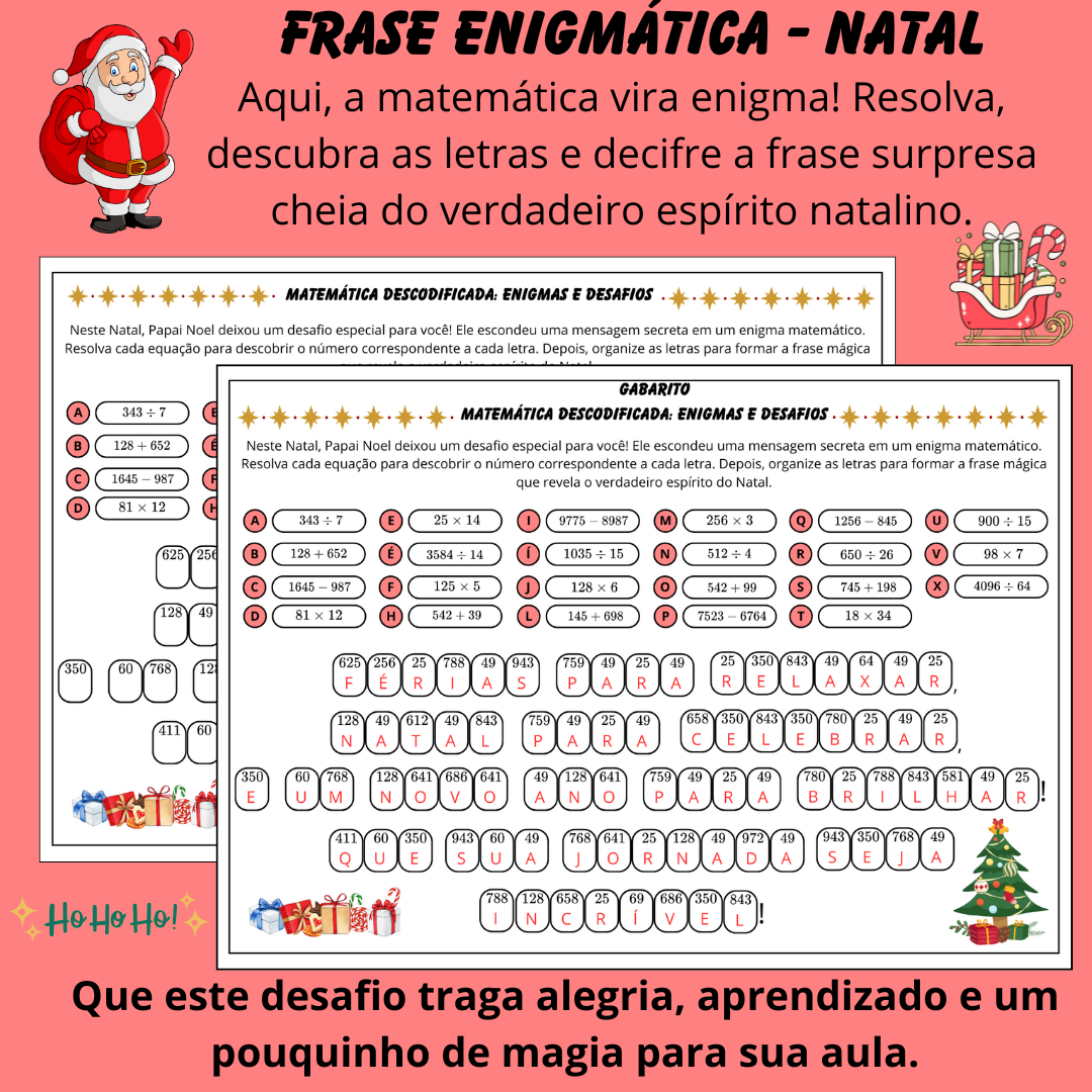 Matemática Descodificada: Enigmas e Desafios - Natal