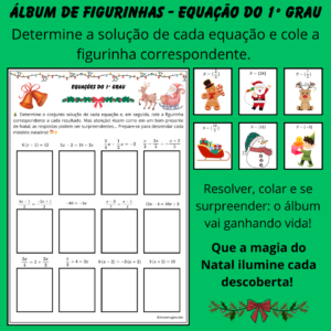 Álbum de Figurinhas - Natal Matemático: Equações do 1º Grau