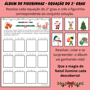 Álbum de figurinhas - Equação do 2º grau - Natal