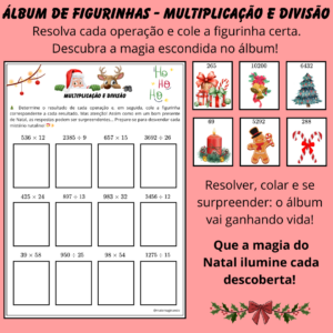 Álbum de Figurinhas - Natal Matemático: Multiplicação e Divisão