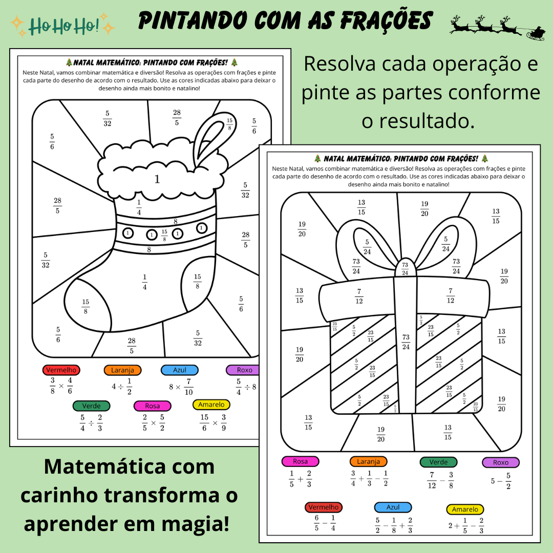 Natal Matemático: Pintando com Frações!