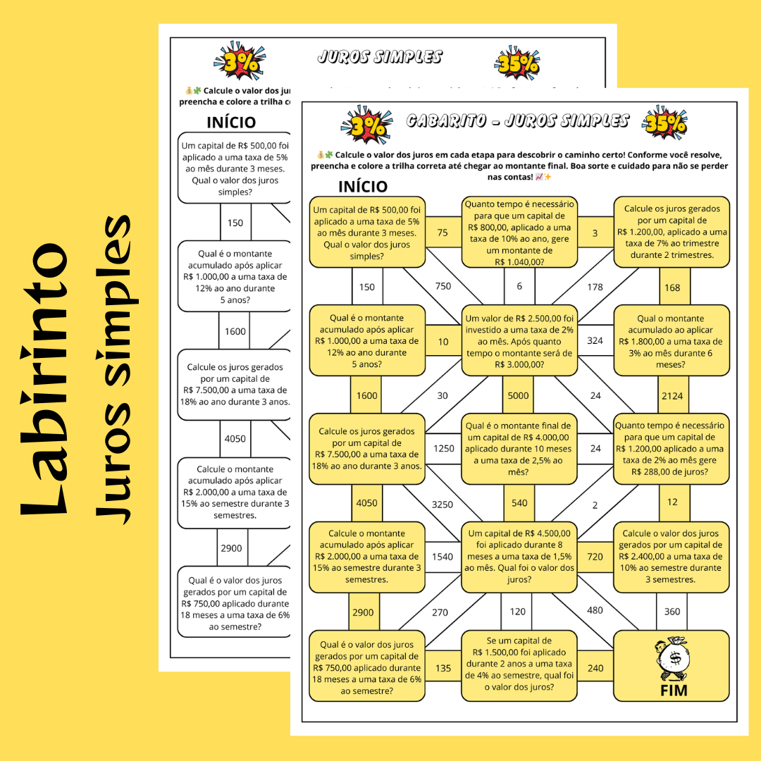 Trilha de Juros Simples: Torne a Matemática uma Aventura Educativa!