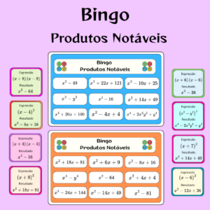 Bingo de Produtos Notáveis: Matemática Divertida!