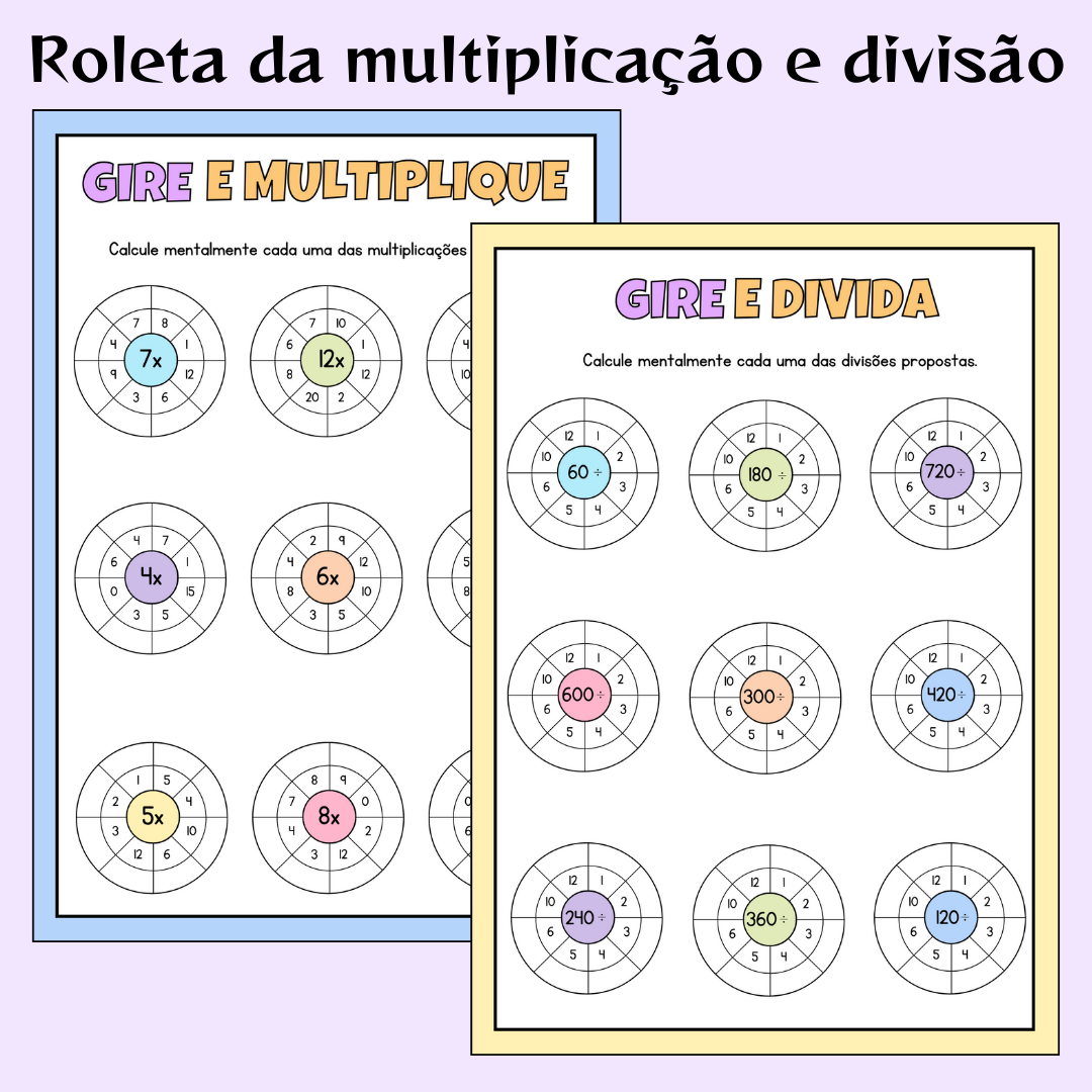 Roleta da multiplicação e divisão