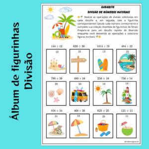 Álbum de Figurinhas: Férias Divertidas com Divisões!