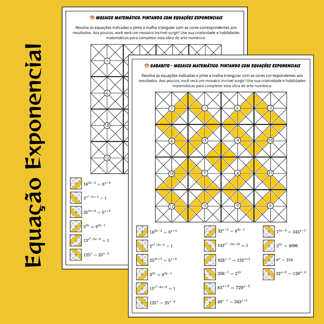 Mosaico Matemático: Equação Exponencial