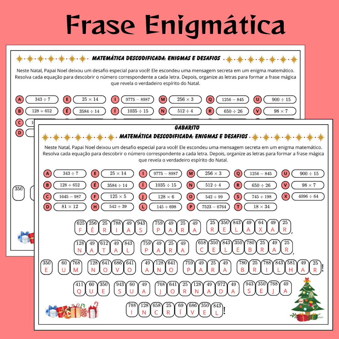 Matemática Descodificada: Enigmas e Desafios - Natal