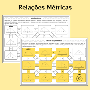 Labirinto Matemático: Explorando as Relações Métricas no Triângulo Retângulo