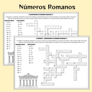 Cruzadinha dos Números Romanos – Aprenda se Divertindo!