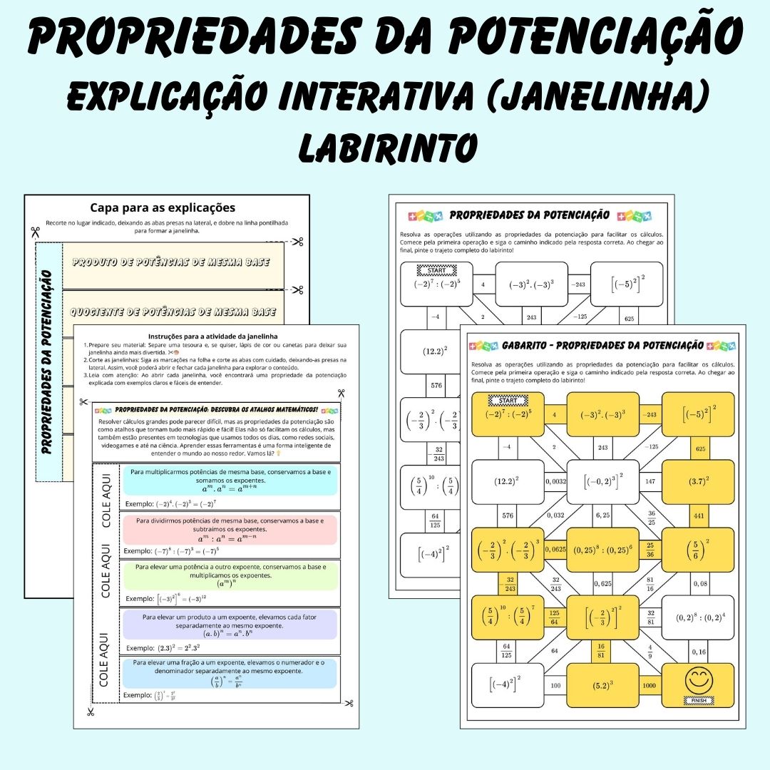 Explore as Propriedades da Potenciação de Forma Interativa e Divertida!
