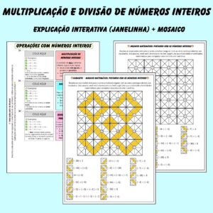 Janelinha Interativa – Multiplicação, Divisão e Quantidade de Fatores Negativos + Mosaico Matemático