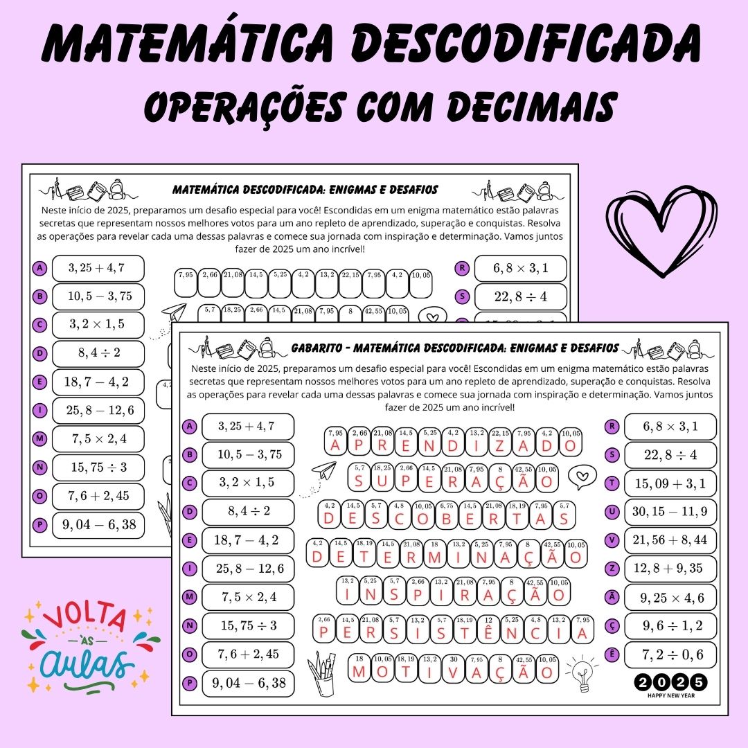 Decifre a Matemática: Operações com Decimais