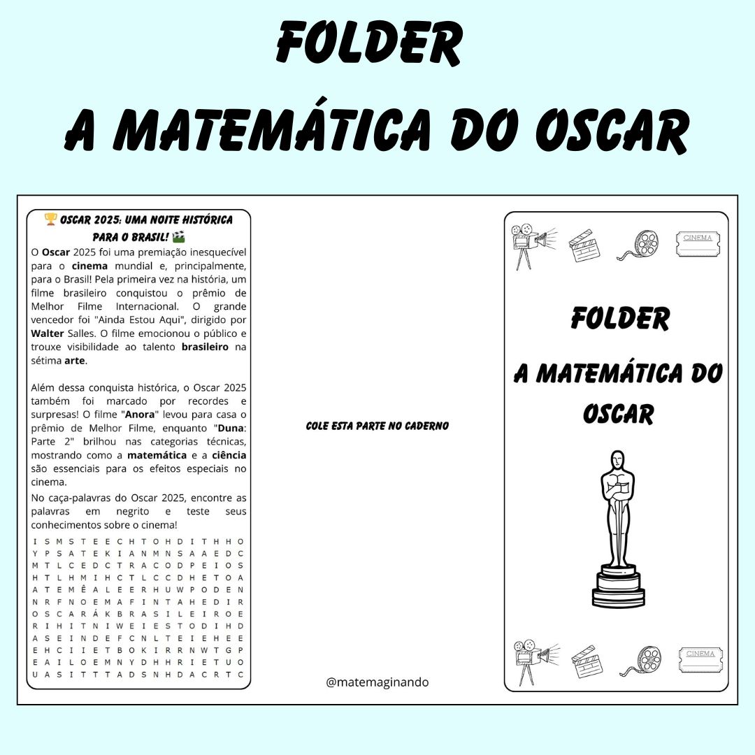 FOLDER INTERATIVO: A MATEMÁTICA DO OSCAR