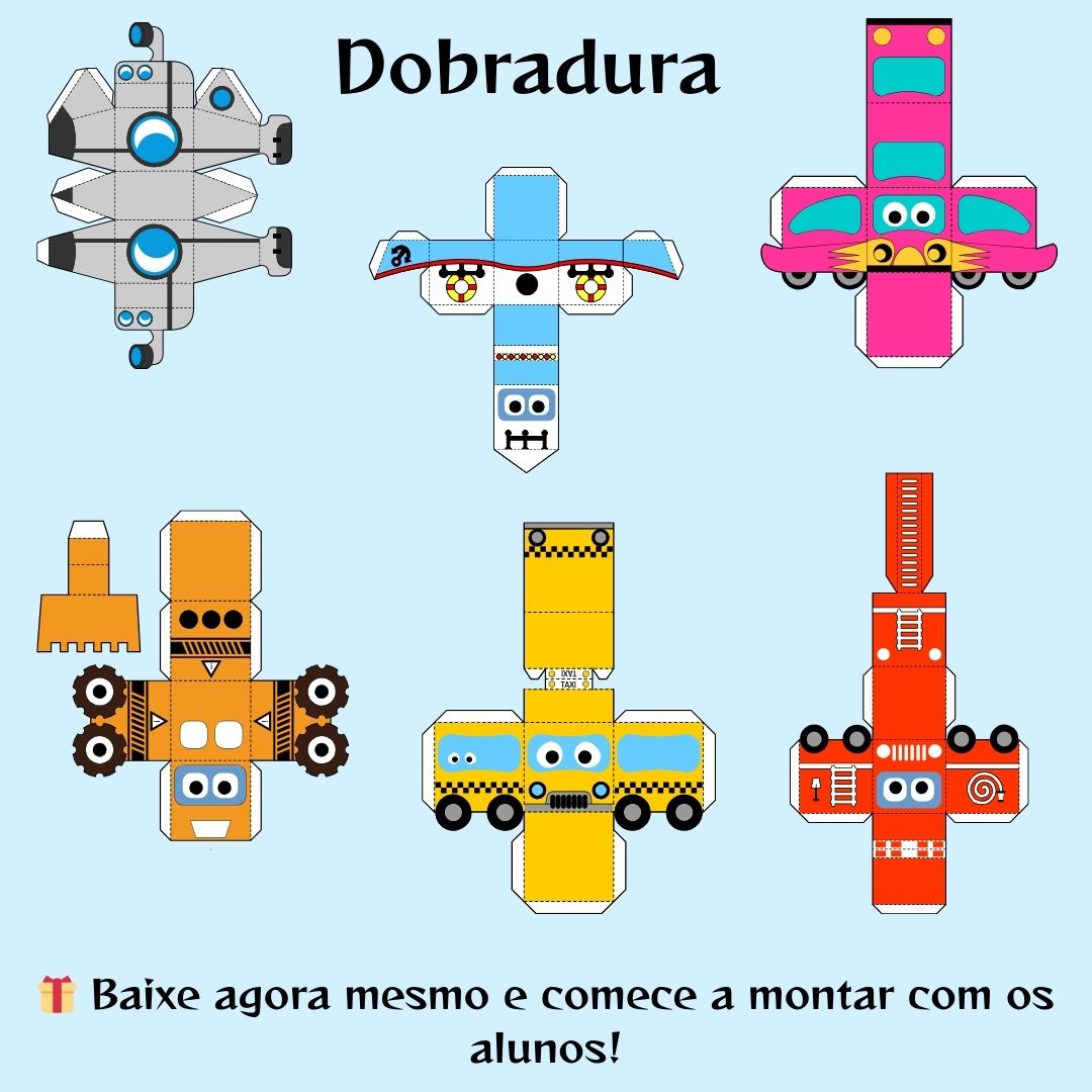 Dobraduras Divertidas para Imprimir e Montar!
