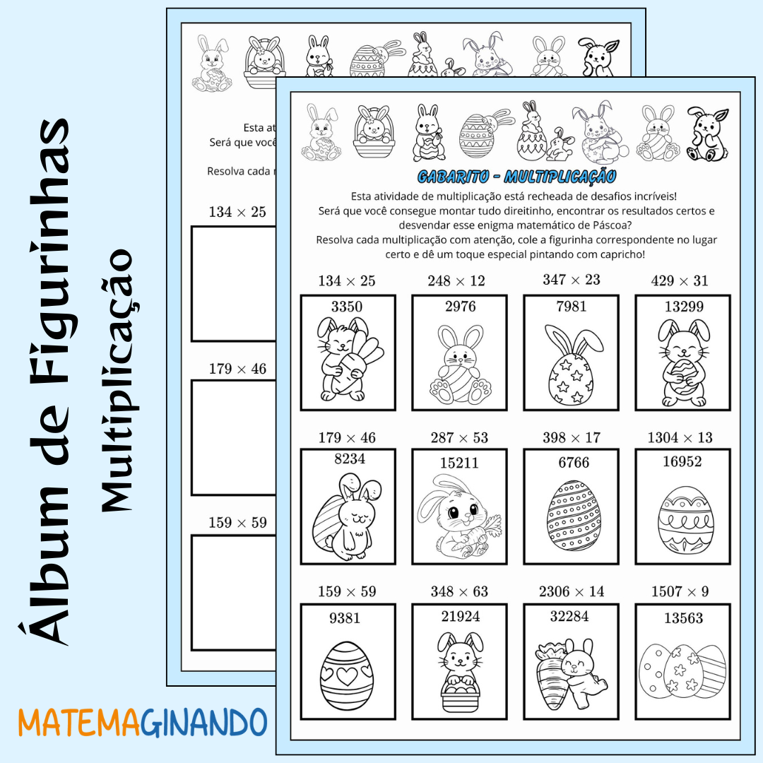 Álbum de Figurinhas – Multiplicação (Especial de Páscoa)