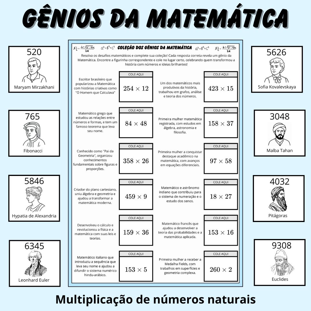 Gênios da Matemática — Multiplicação