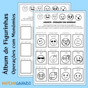 Álbum de Figurinhas – Operações com Monômios