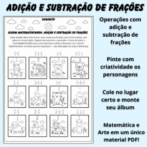 Álbum Matematintando – Adição e Subtração de Frações