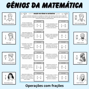 Coleção dos Gênios da Matemática — Operações com Frações | Ideal para o Dia Nacional da Matemática
