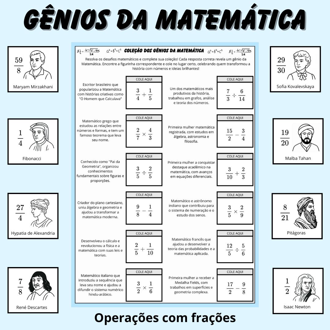 Coleção dos Gênios da Matemática — Operações com Frações