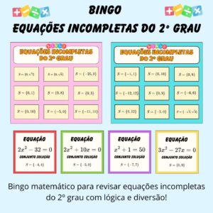 Bingo — Equações Incompletas do 2º Grau