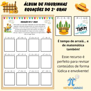 Álbum de Figurinhas – Equações do 2º Grau