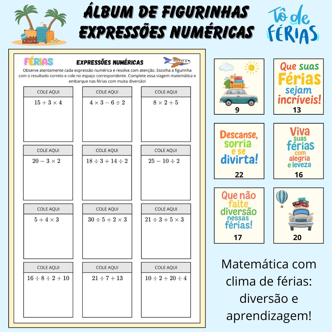 Expressões Numéricas com Clima de Férias