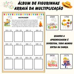 Álbum de Figurinhas – Arraiá da Multiplicação