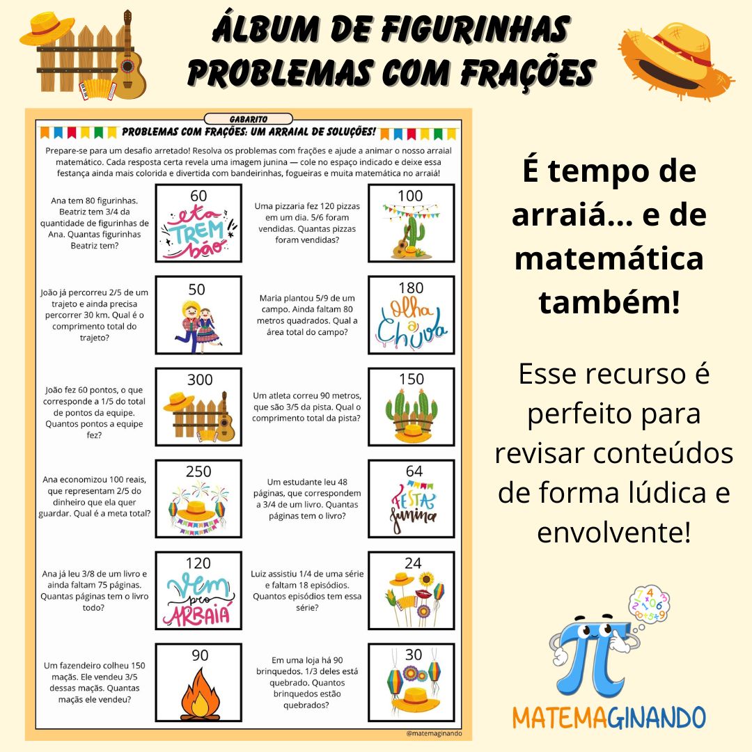 Problemas com Frações – Arraiá da Matemática
