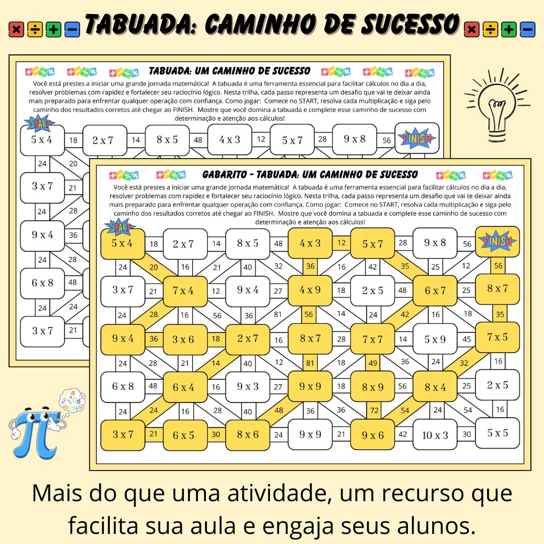 Trilha Tabuada: Caminho de Sucesso