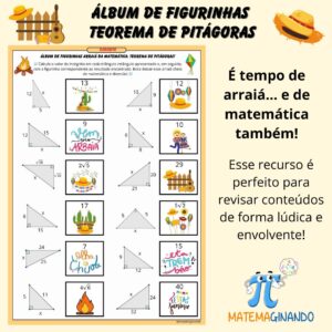 Álbum de Figurinhas – Arraiá da Matemática: Teorema de Pitágoras!