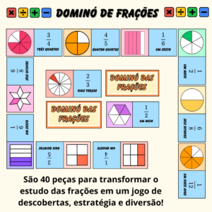 Dominó de Frações – Aprender frações nunca foi tão divertido!