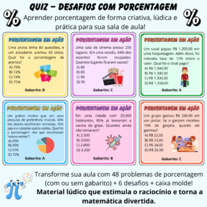 Quiz – Desafios com Porcentagem – Desafios que transformam matemática em jogo!