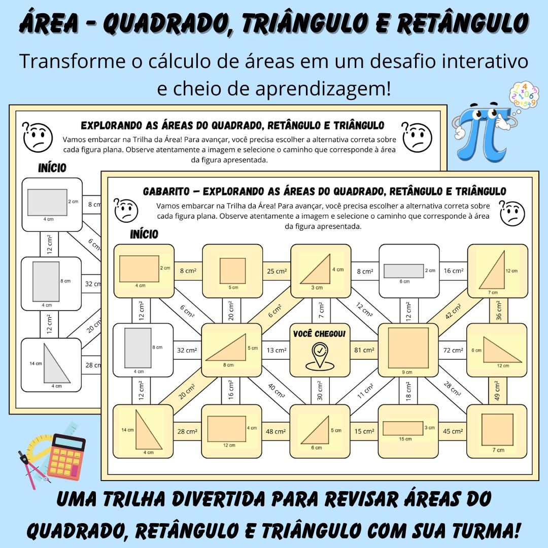 Trilha da Área – Quadrado, Retângulo e Triângulo