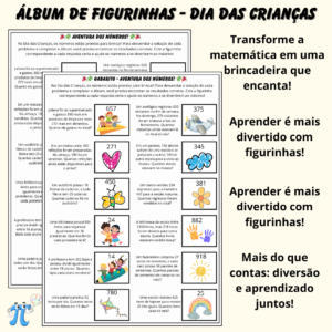 Álbum de Problemas Matemáticos - Operações Básicas com Tema do Dia das Crianças