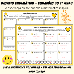 Frase Enigmática – Equações do 1º Grau