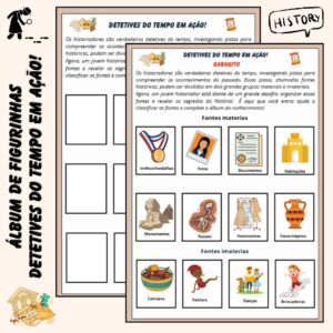 Álbum de Figurinhas: Fontes Históricas – Detetives do Tempo em Ação!