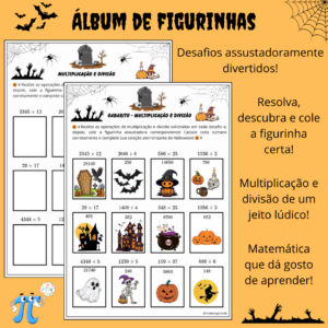 Álbum de Figurinhas – Halloween: Multiplicação e Divisão
