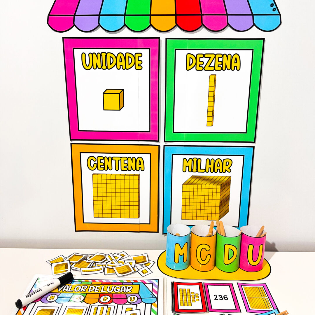 Kit Recursos de Material Dourado – Sistema de Numeração Decimal (PDF para imprimir)
