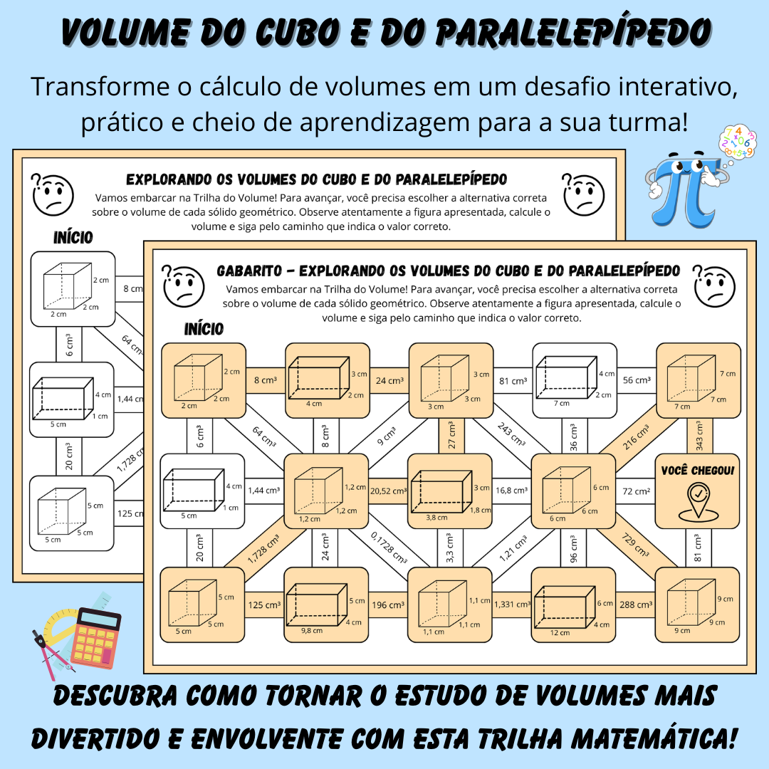 Trilha do Volume do Cubo e do Paralelepípedo