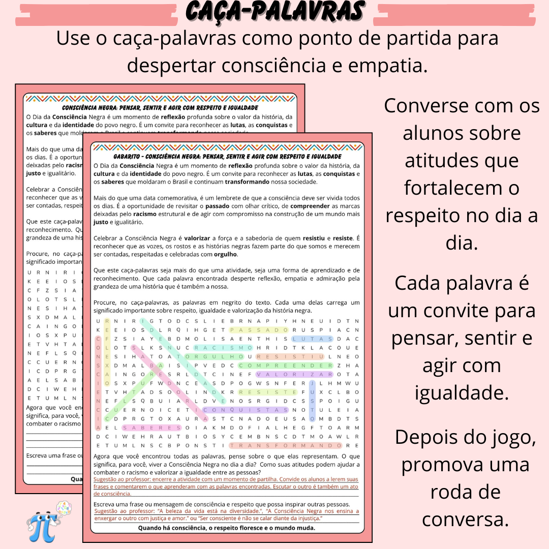 Caça-palavras da Consciência Negra