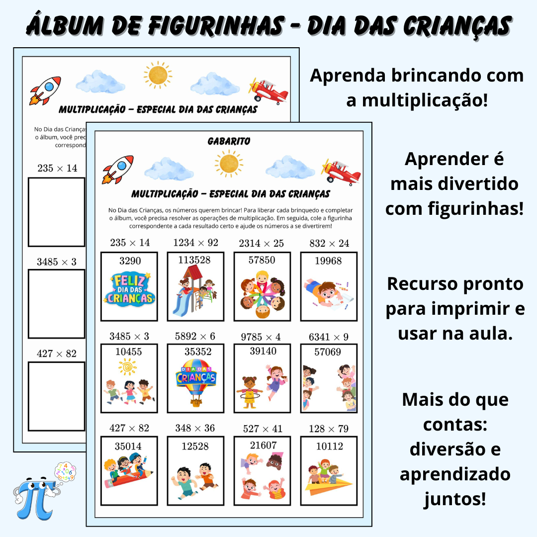 Álbum de Multiplicação – Especial Dia das Crianças