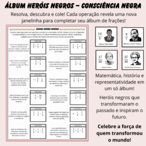 Álbum Heróis Negros – Operações com Frações